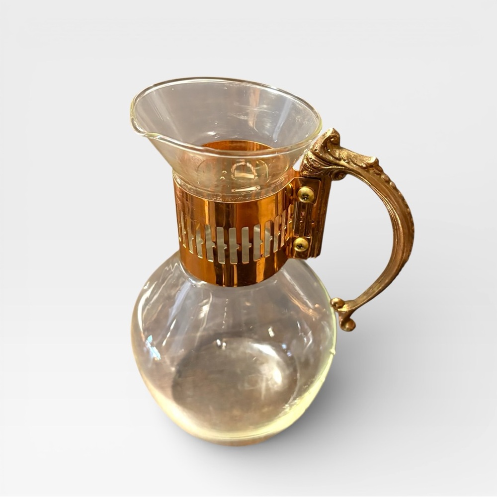 Vintage Princess House Copper and Brass Coffee Carafe with Stand Great Condition - Picture 6 of 10